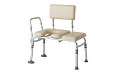 Guardian Padded Transfer Bench w/ Commode Opening