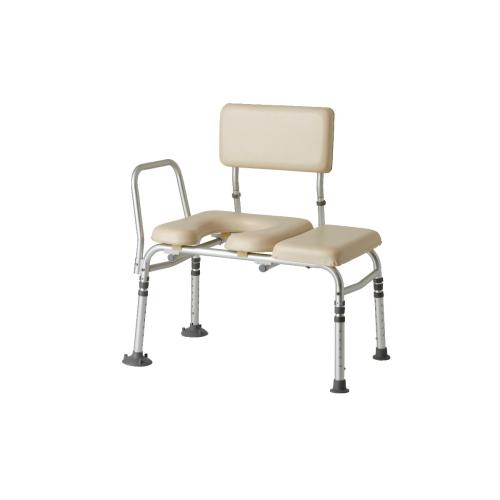 Guardian Padded Transfer Bench w/ Commode Opening