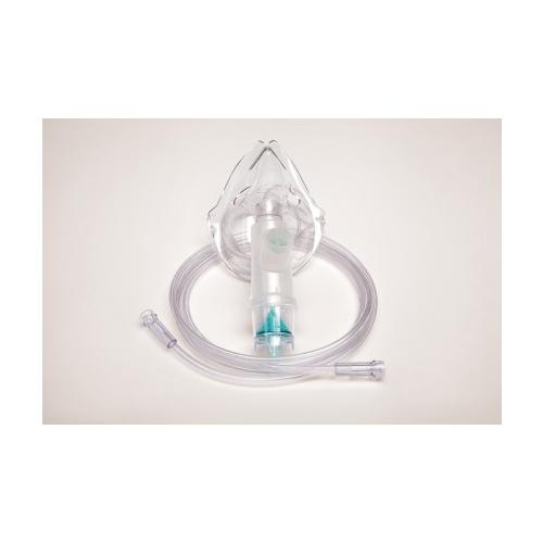 Small Volume Nebulizer w/ Adult Elastic Strap Style Aerosol Mask and 7ft Supply Tubing