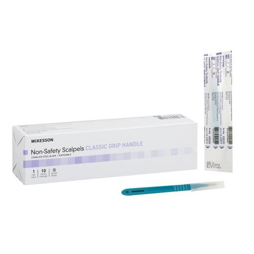 Stainless Steel Scalpel / Plastic Classic Grip Handle Sterile Disposable No. 15