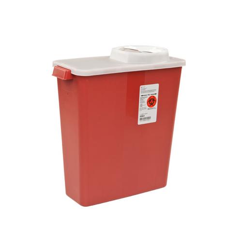 DialySafety Dialysis Sharps Disposal Containers with Rotor & Hinged Opening Lid