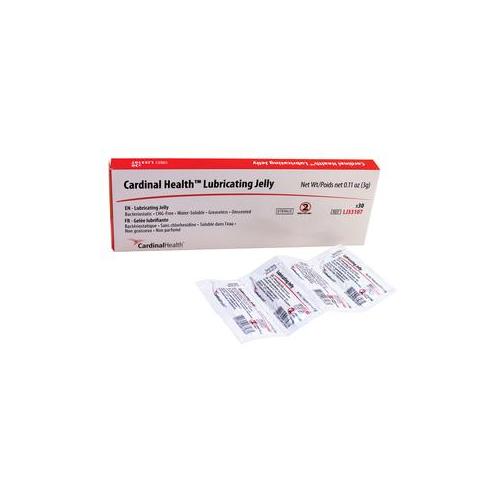 Cardinal Health Lubricating Jelly - 3g Foil Packets - Box of 144