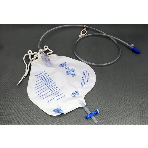 AMSure Urinary Drain Bag Anti-Reflux Valve Sterile Fluid Path 2000 mL