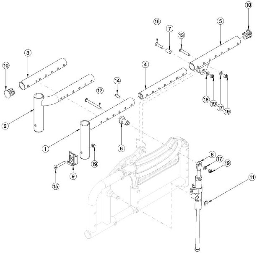 Arc Seat Frame parts diagram