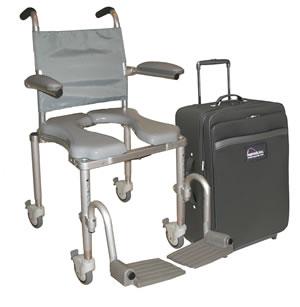 Travel shower discount chair with wheels