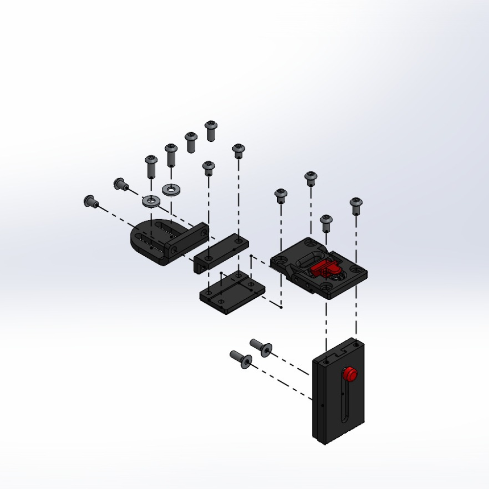 Pediatric Swing Away Modular Offset, All Season Mount parts diagram