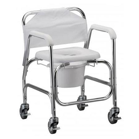 Rolling Shower Commode Chair w 4