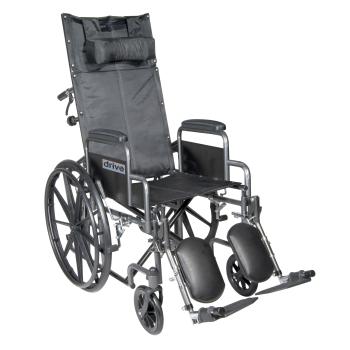 Silver Sport Reclining Wheelchair with Elevating Leg Rests