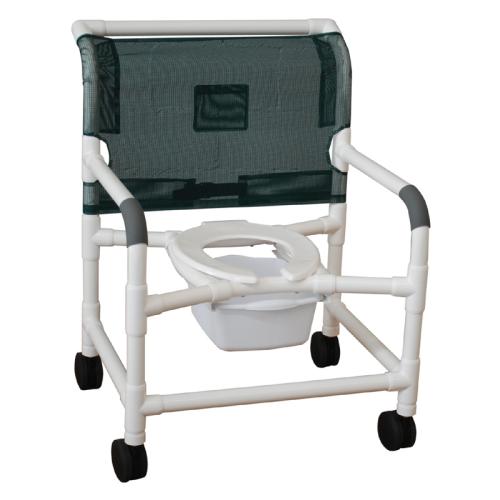 Extra Wide PVC Shower Commode Chair