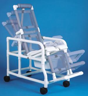 Pvc shower outlet chair on wheels