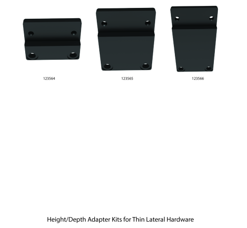 Height And Depth Adapter Kits For Thin Lateral Hardware parts diagram