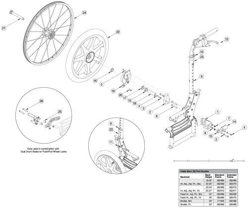 Arc Drum Brake parts diagram