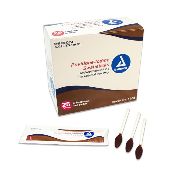 Povidone Iodine Swabstick, 3s