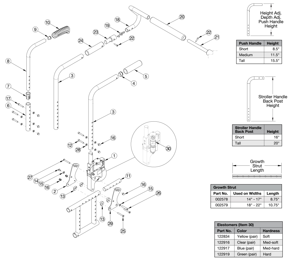 Catalyst / Spark Dynamic Back parts diagram