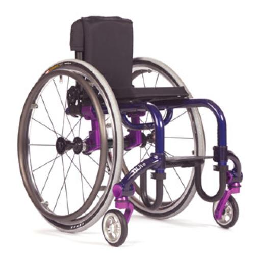 Wheelchair with built-in seat lift, integrated walker 