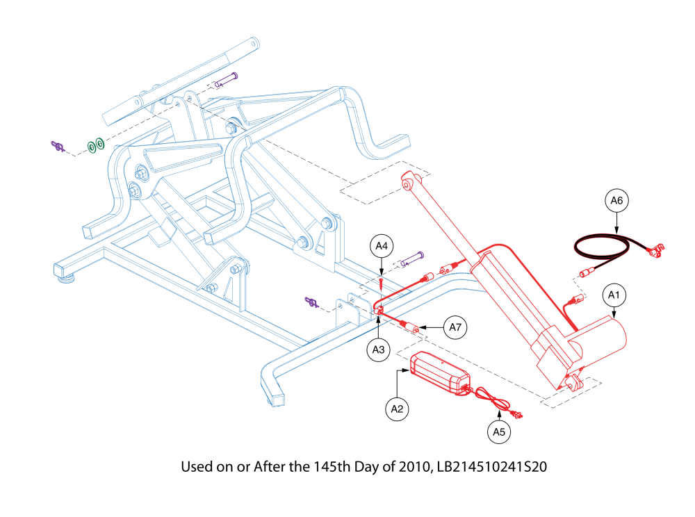 Lift Motor Assembly, Fbs parts diagram