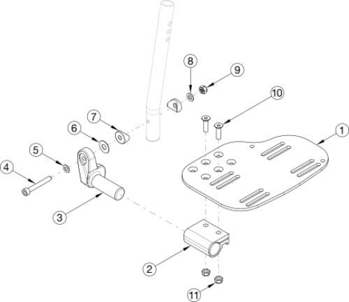 Cr45 Footplates - Angle Adjustable Extension Mount parts diagram