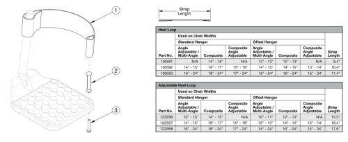 Focus / Flip / Arc Heel Loops parts diagram