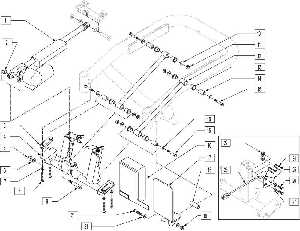 Tilt Actuator Assembly parts diagram