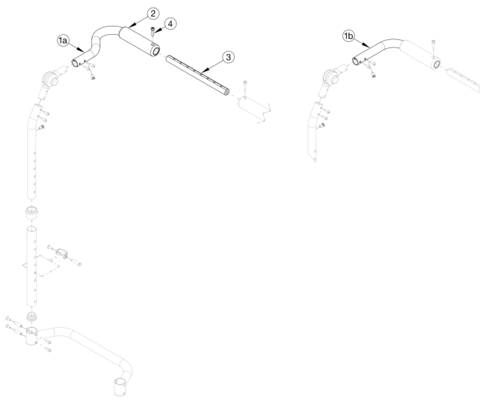Clik / Rogue Xp Height Adjustable Integrated Handle Growth parts diagram