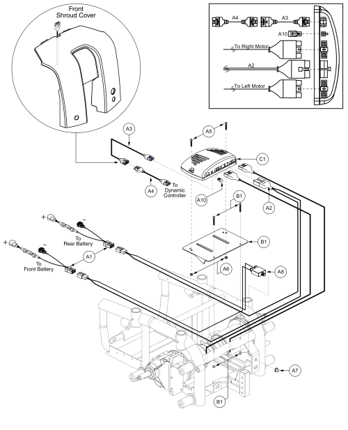 Dynamic Electronics Assy, Jazzy 614 Hd parts diagram