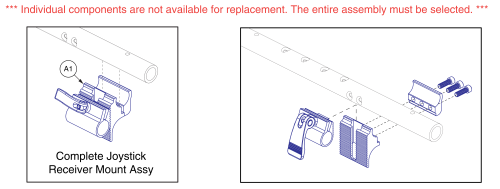 Joystick Receiver Mount - Kozmo Pediatric Seat parts diagram