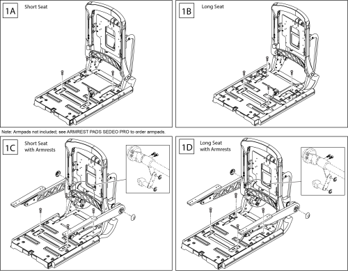 Pro Seating Complete Assemblies Semi-recline Gas Spring Back parts diagram