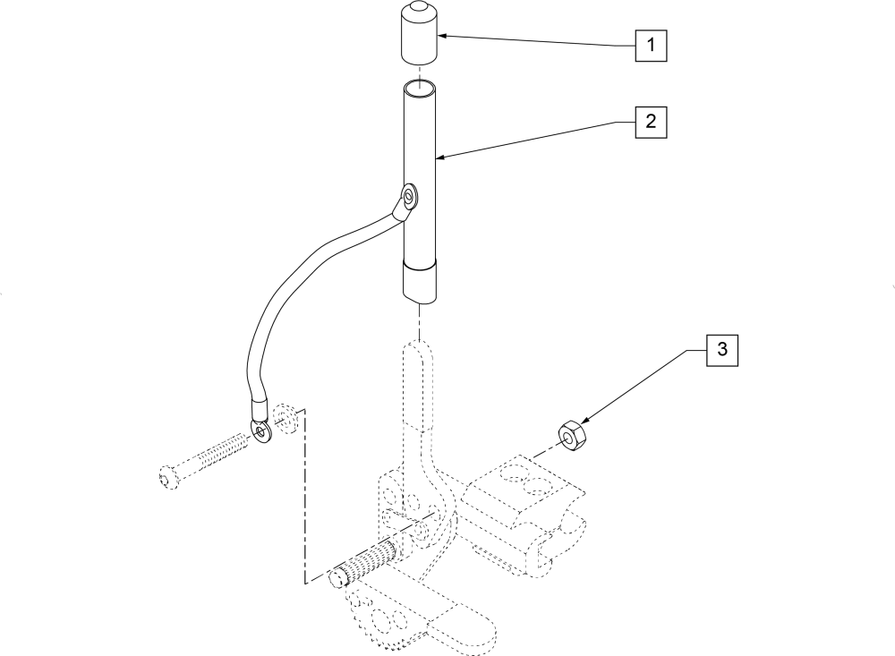 High Wheel Lock Extension Handle (quickie) parts diagram