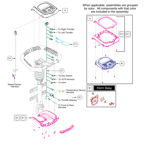 Lcd Console, Pursuit Sport - Mv714 parts diagram