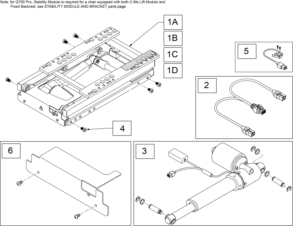 Q700mp 50 Deg Tilt Module parts diagram