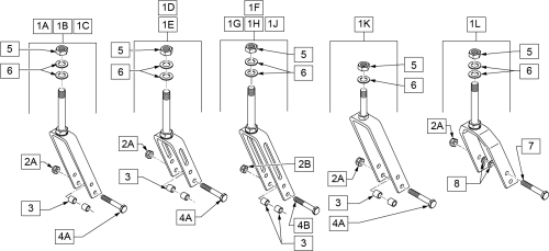 Fork And Stem Assemblies parts diagram