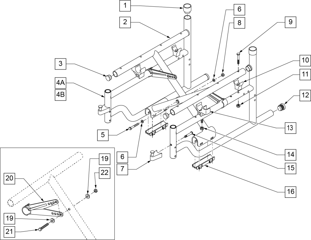 Frame-ultra Hemi parts diagram