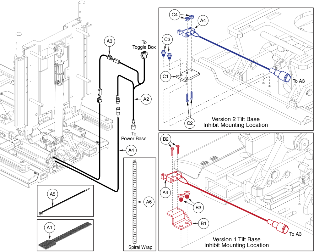 Tilt Thru Toggle, Tb3 Q-logic/ Ne+ parts diagram