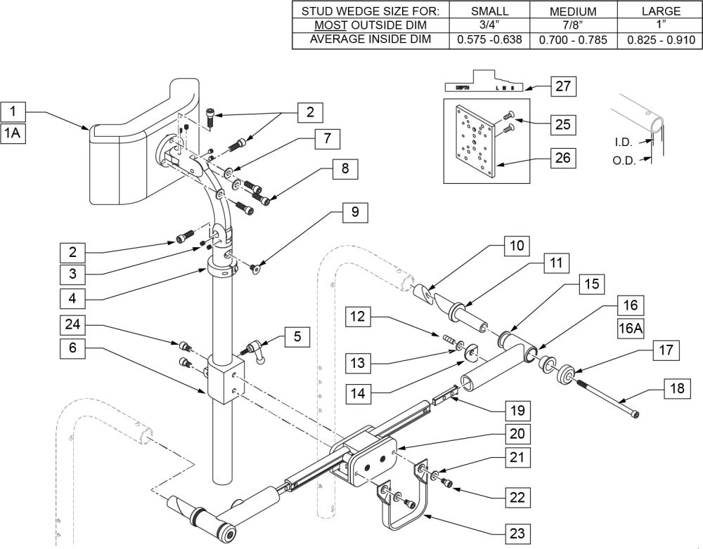Folding Stabilizer Bar parts diagram