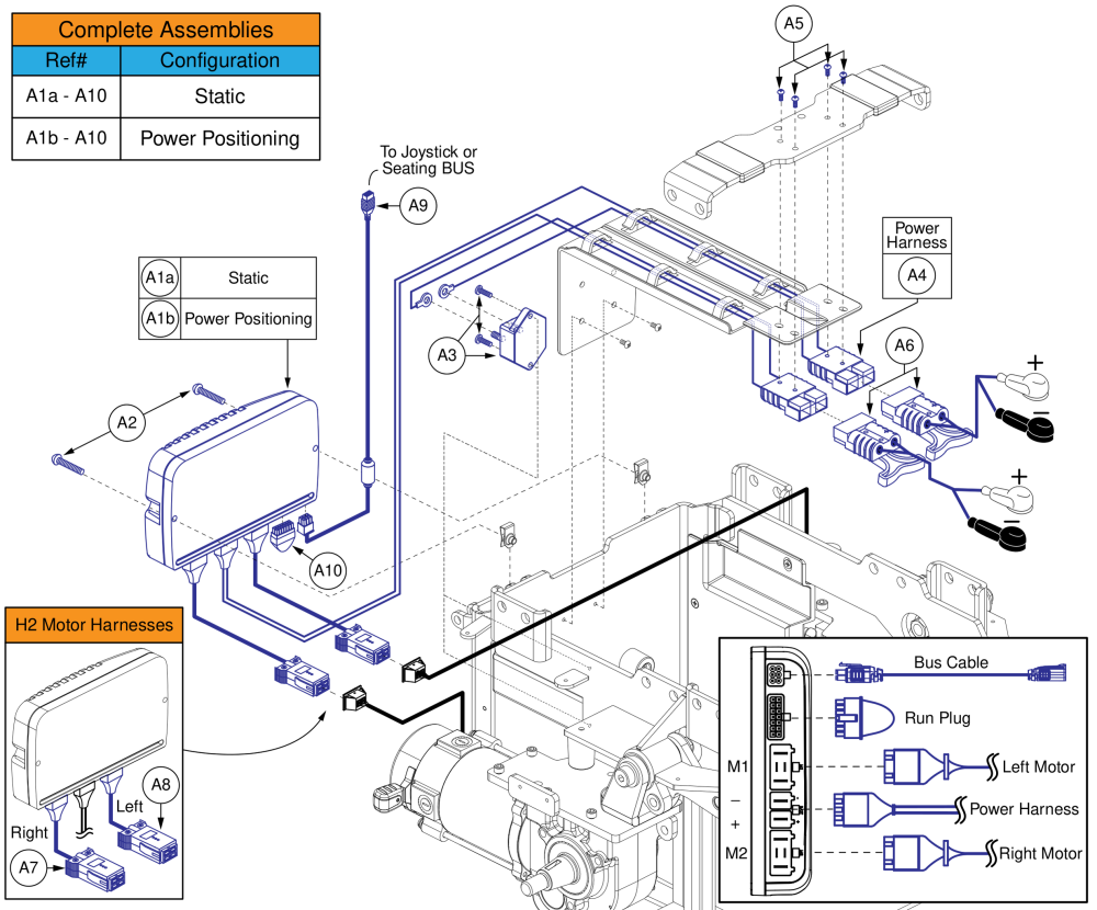 Ne+ Electronics, H2 Motors, Standard Fenders / No Qbc, Q6 Edge Z parts diagram