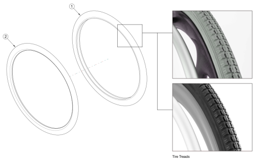 Rogue2 Tires - Pneumatic With Airless Insert parts diagram