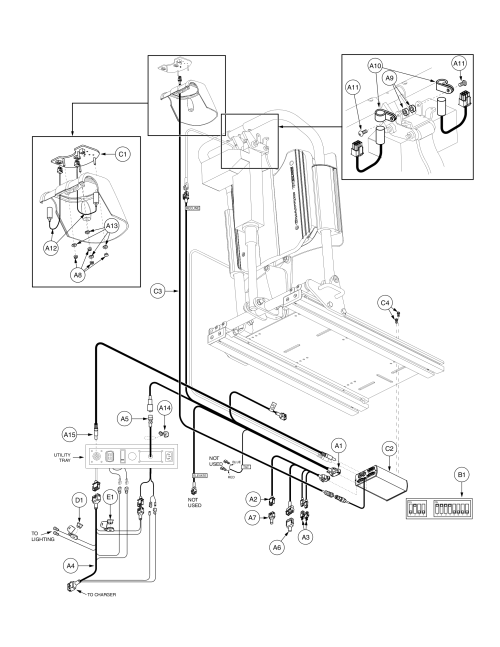 Recline Only Thru Switch-it, Tb1 Electronics parts diagram