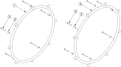 Cr45 Handrims - Projection parts diagram