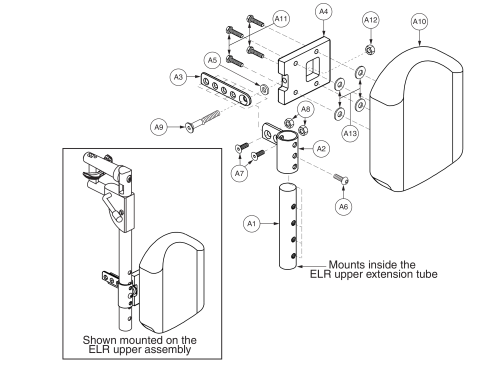 Elr Residual Limb Supports parts diagram