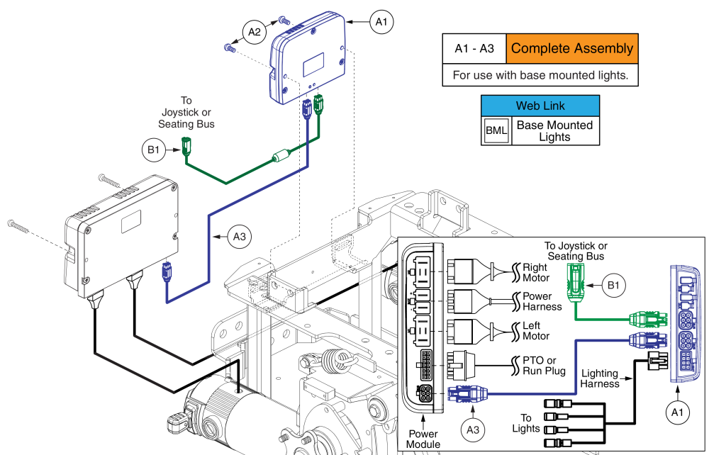 Ql3 Lighting Module (lm), Base Mounted Lights, Q6 Edge 2.0/3 parts diagram
