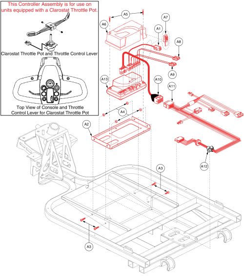 Celebrity X R-series Controller Clarostat Throttle Pot parts diagram