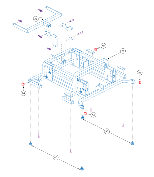 Lift Frame Assembly, Infinite Position parts diagram