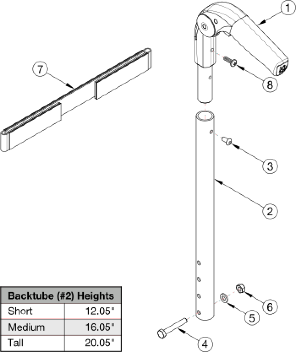 Catalyst Fold Down Push Handle parts diagram