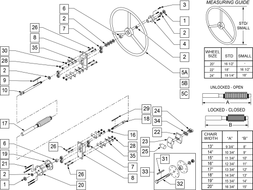One-arm Drive Retro Kit parts diagram