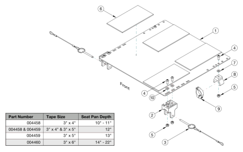 Catalyst / Spark Seat Pan (transit) parts diagram