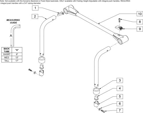 Backrest Stabilizer Bar X'cape parts diagram