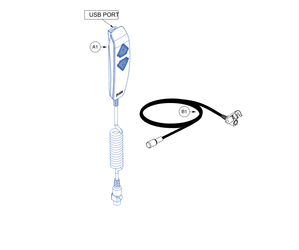 Hand Control parts diagram