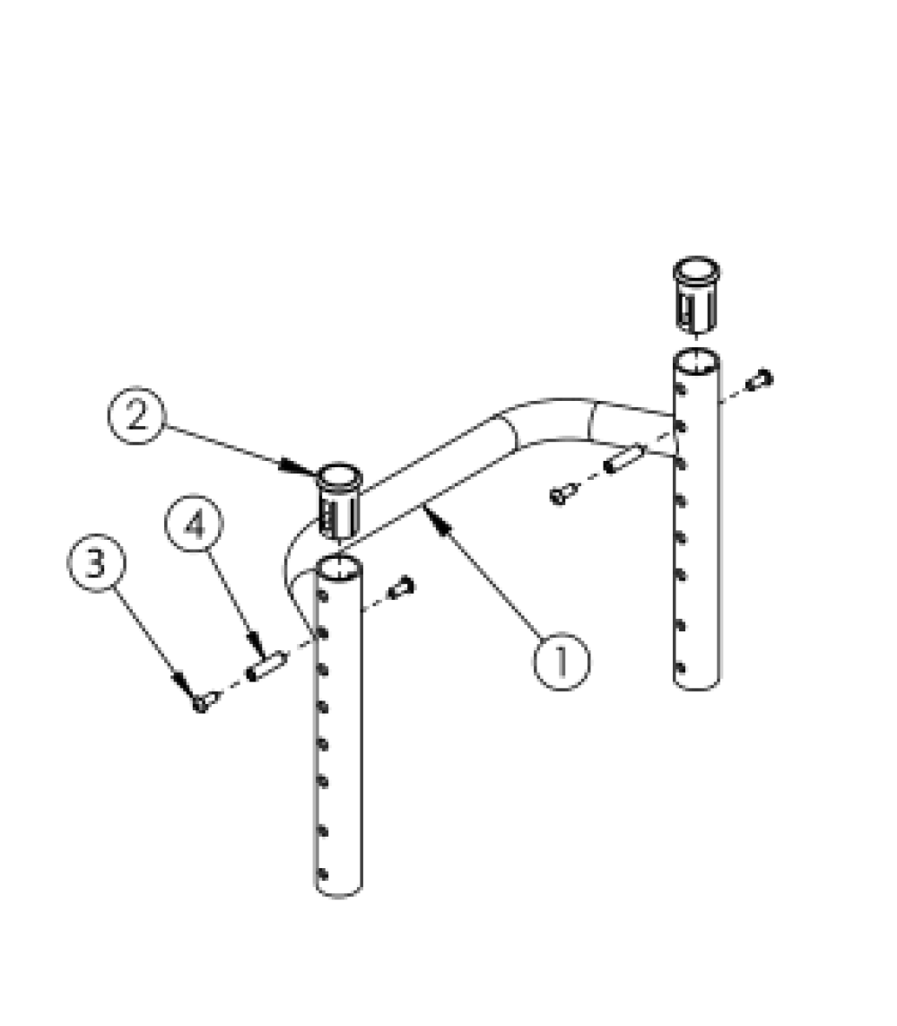 (discontinued 1) Rogue Style Height Adjustable Backrest With Non-adjustable Rigidizer Bar On Rogue Alx - Growth (formerly Tsunami) parts diagram