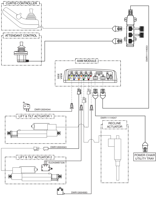 Tb2 Lift, Tilt, And Recline, Electrical System Diagram parts diagram