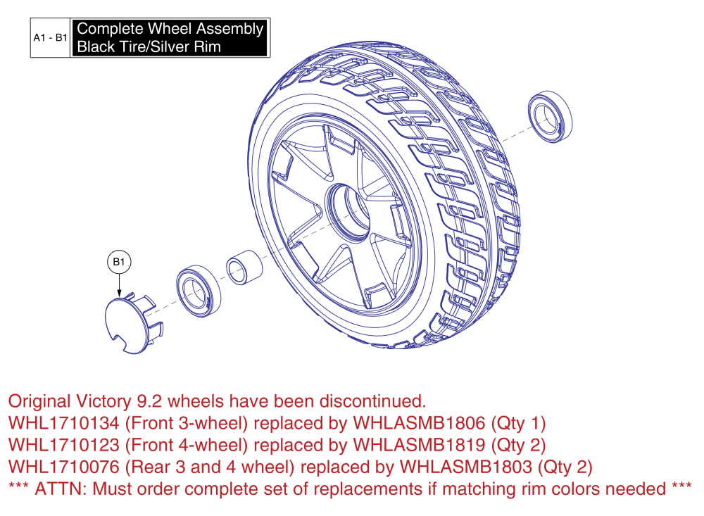 Front 4 Wheel Assy, Victory 9.2 parts diagram